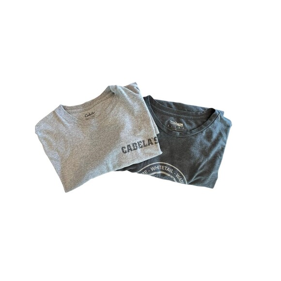 Sitka and Cabela's T Shirt Mens Short Sleeve Bundle 2 pcs  SZ 2XL Grey - Picture 3 of 11